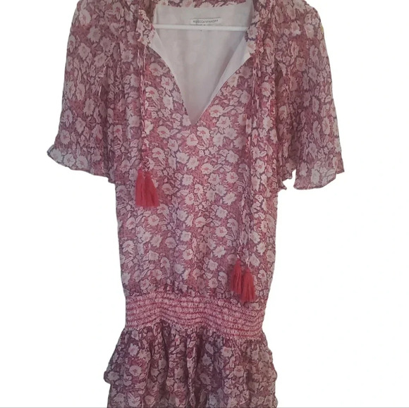 REBECCA MINKOFF PEBBLE FLORAL PRINT DRESS, SIZE SMALL - Picture 3 of 6